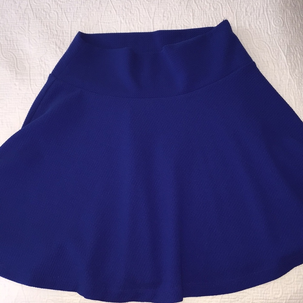 Deep blue skater skirt!